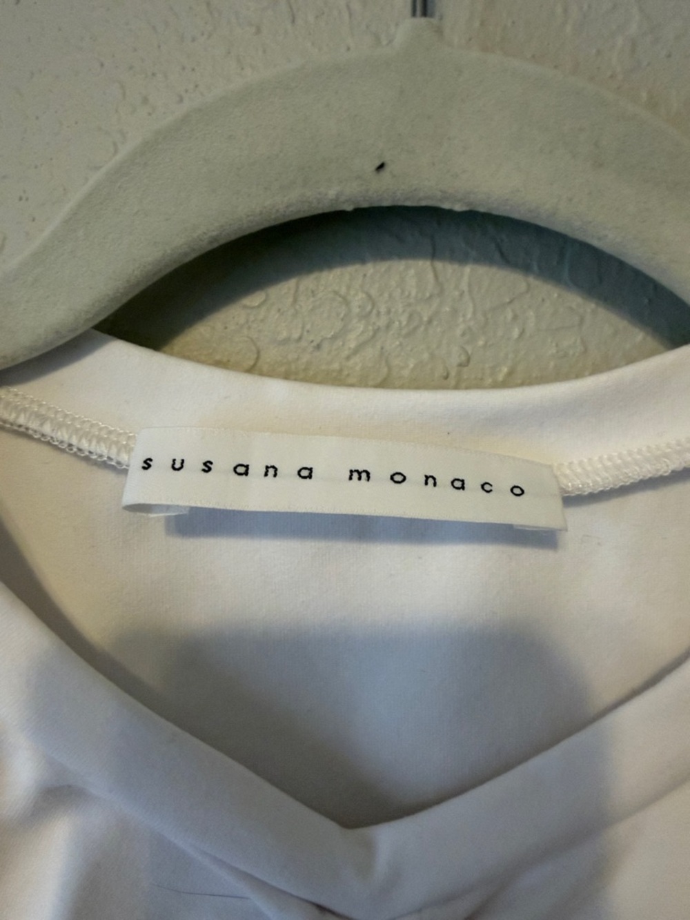Susana Monaco White Ruched Crop Top - Picture 3 of 6